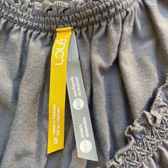 Lolë S Gray Babydoll Stretch Top - Picture 5 of 7